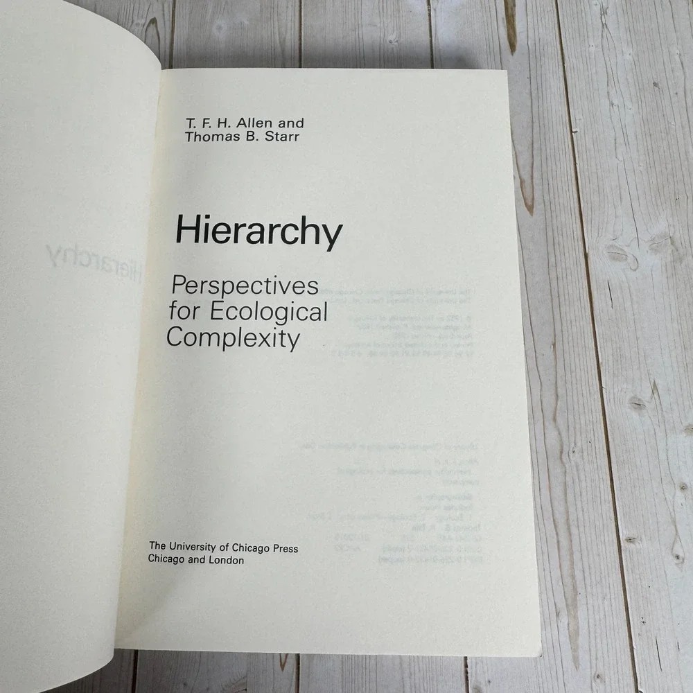 Hierarchy Ecological Complexity Allen Starr 1982 Biology University of Chicago